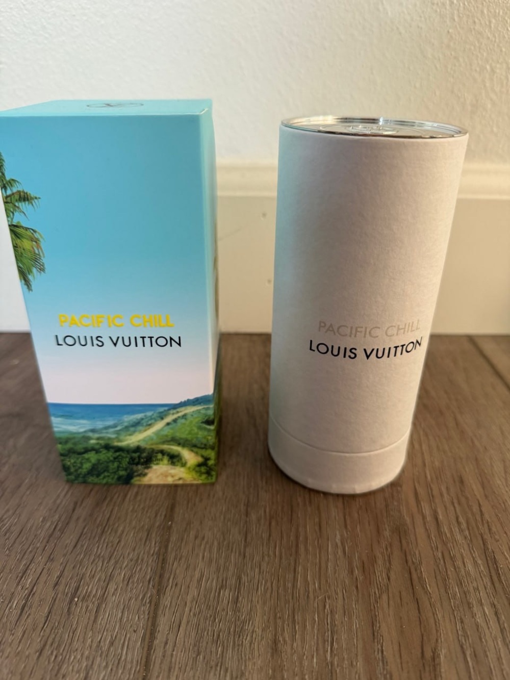 Louis Vuitton Pacific Chill Moisturizer & Body Oil - Blue & Cream Packaging
